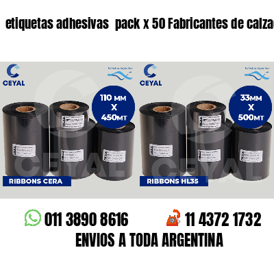 etiquetas adhesivas  pack x 50 Fabricantes de calzado