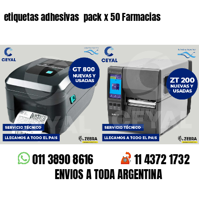 etiquetas adhesivas pack x 50 Farmacias