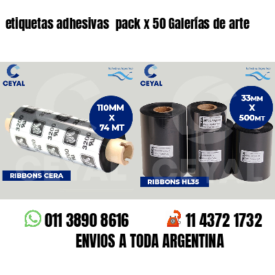 etiquetas adhesivas  pack x 50 Galerías de arte