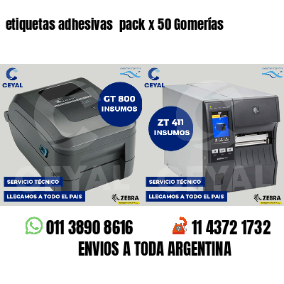 etiquetas adhesivas pack x 50 Gomerías