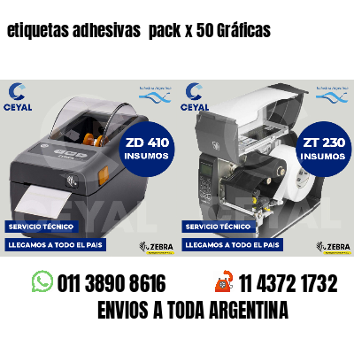 etiquetas adhesivas pack x 50 Gráficas