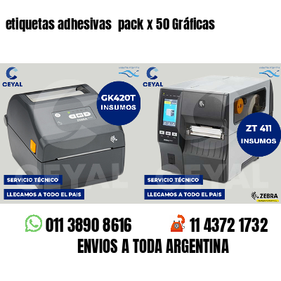 etiquetas adhesivas pack x 50 Gráficas