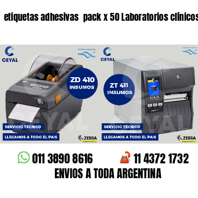 etiquetas adhesivas  pack x 50 Laboratorios clínicos