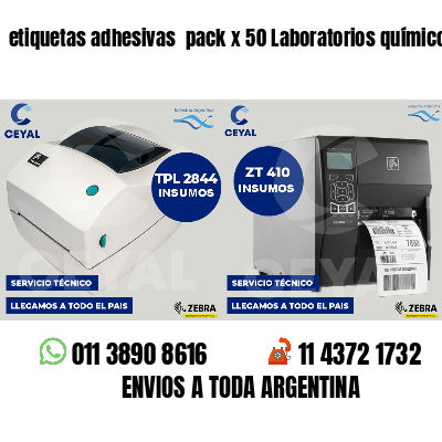 etiquetas adhesivas  pack x 50 Laboratorios químicos