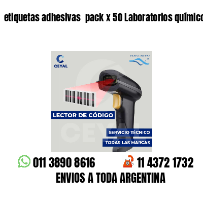 etiquetas adhesivas  pack x 50 Laboratorios químicos