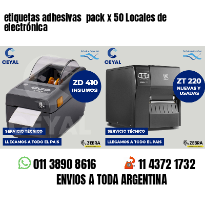 etiquetas adhesivas  pack x 50 Locales de electrónica