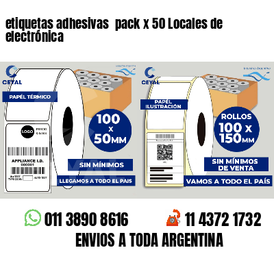 etiquetas adhesivas  pack x 50 Locales de electrónica