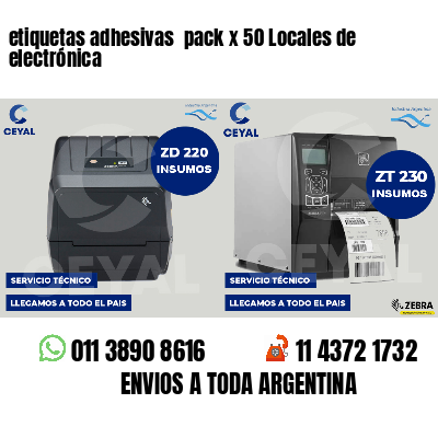 etiquetas adhesivas  pack x 50 Locales de electrónica