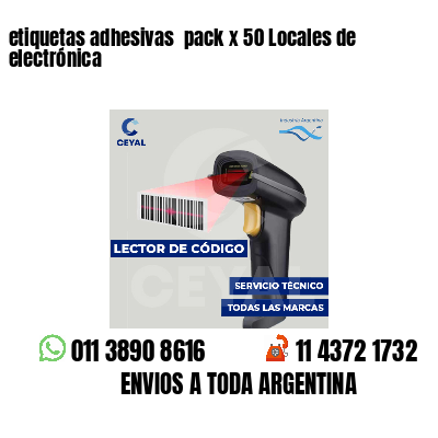 etiquetas adhesivas  pack x 50 Locales de electrónica