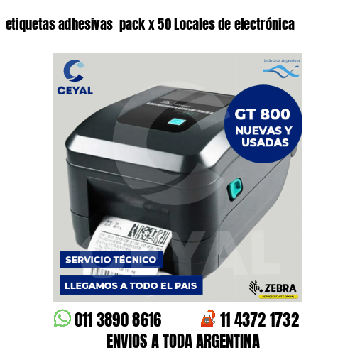 etiquetas adhesivas  pack x 50 Locales de electrónica