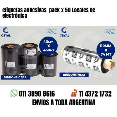 etiquetas adhesivas pack x 50 Locales de electrónica