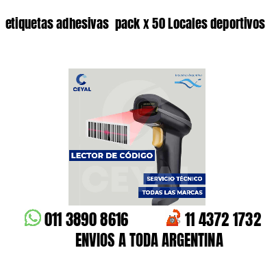 etiquetas adhesivas  pack x 50 Locales deportivos