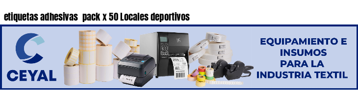etiquetas adhesivas  pack x 50 Locales deportivos