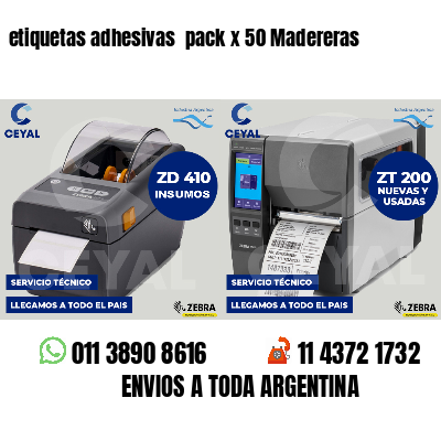 etiquetas adhesivas  pack x 50 Madereras