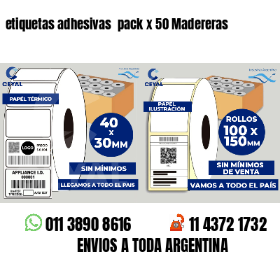 etiquetas adhesivas pack x 50 Madereras