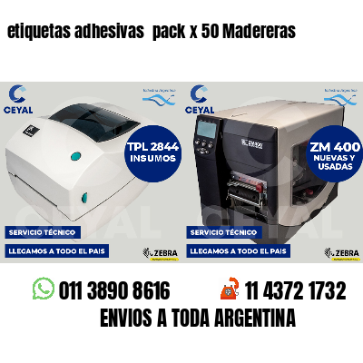 etiquetas adhesivas pack x 50 Madereras