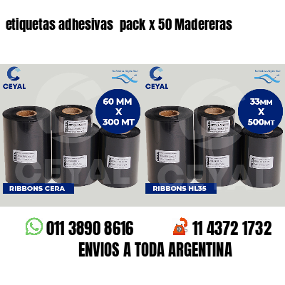 etiquetas adhesivas  pack x 50 Madereras