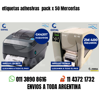 etiquetas adhesivas pack x 50 Mercerías