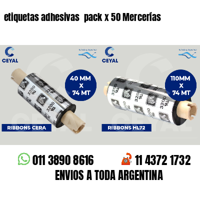 etiquetas adhesivas  pack x 50 Mercerías