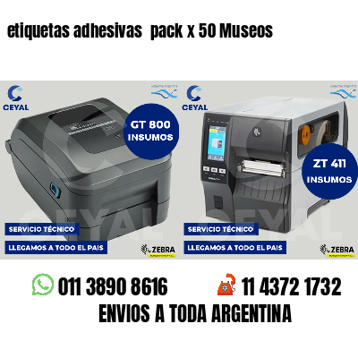 etiquetas adhesivas  pack x 50 Museos