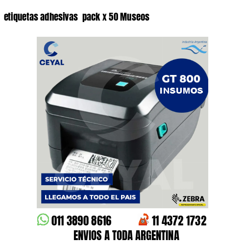 etiquetas adhesivas  pack x 50 Museos