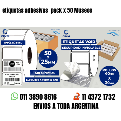 etiquetas adhesivas pack x 50 Museos