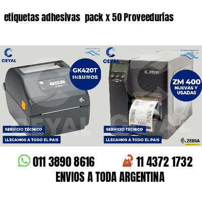 etiquetas adhesivas  pack x 50 Proveedurías