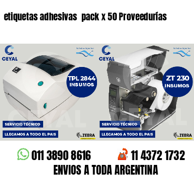etiquetas adhesivas  pack x 50 Proveedurías