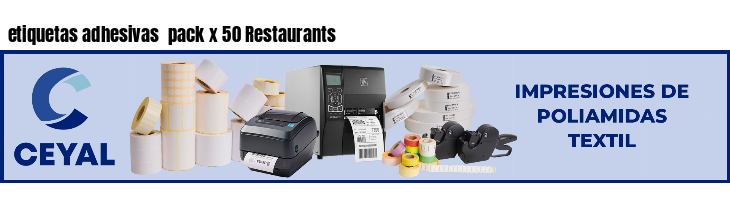 etiquetas adhesivas pack x 50 Restaurants
