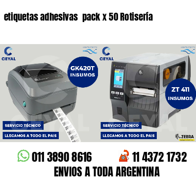etiquetas adhesivas pack x 50 Rotisería