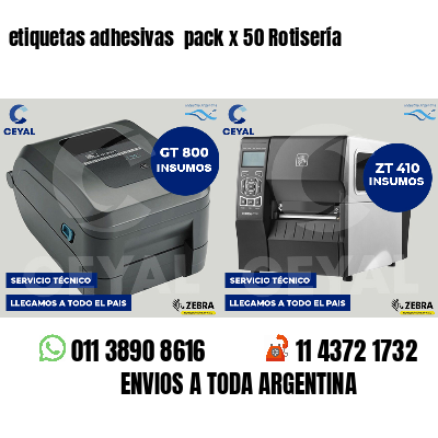 etiquetas adhesivas  pack x 50 Rotisería