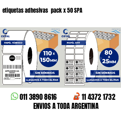 etiquetas adhesivas pack x 50 SPA