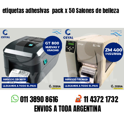 etiquetas adhesivas pack x 50 Salones de belleza