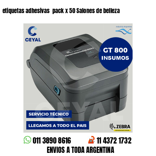 etiquetas adhesivas  pack x 50 Salones de belleza