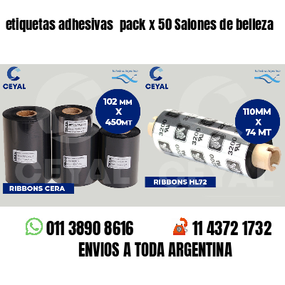etiquetas adhesivas  pack x 50 Salones de belleza