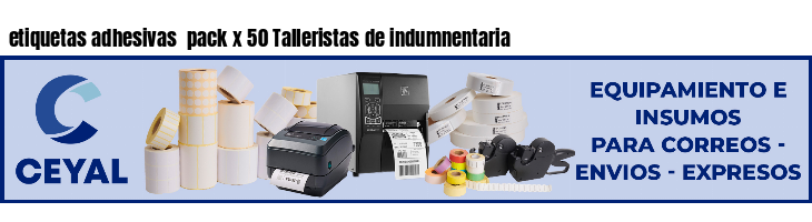 etiquetas adhesivas pack x 50 Talleristas de indumnentaria