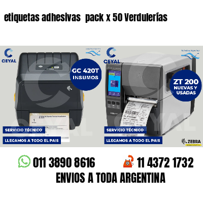 etiquetas adhesivas  pack x 50 Verdulerías