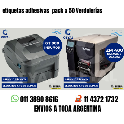 etiquetas adhesivas pack x 50 Verdulerías