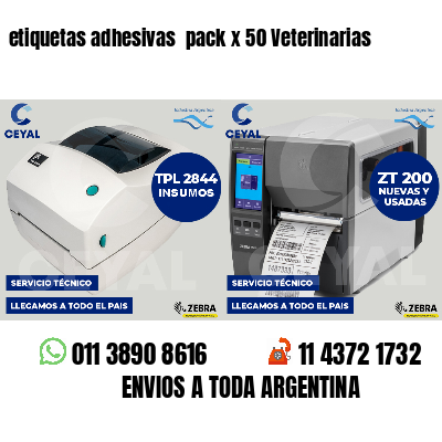 etiquetas adhesivas pack x 50 Veterinarias