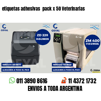 etiquetas adhesivas  pack x 50 Veterinarias