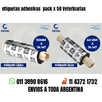 etiquetas adhesivas  pack x 50 Veterinarias