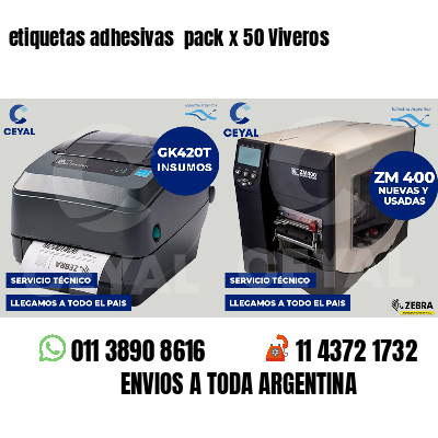 etiquetas adhesivas  pack x 50 Viveros