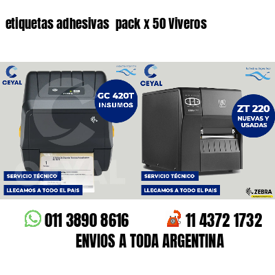 etiquetas adhesivas  pack x 50 Viveros