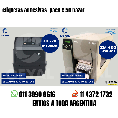 etiquetas adhesivas pack x 50 bazar