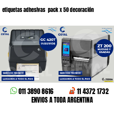 etiquetas adhesivas pack x 50 decoración