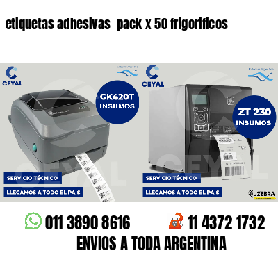 etiquetas adhesivas  pack x 50 frigorificos