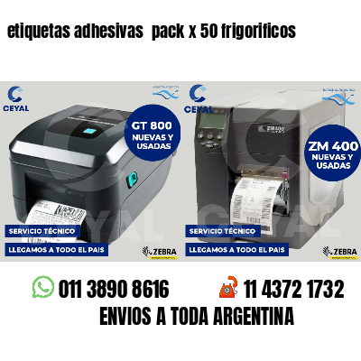 etiquetas adhesivas  pack x 50 frigorificos
