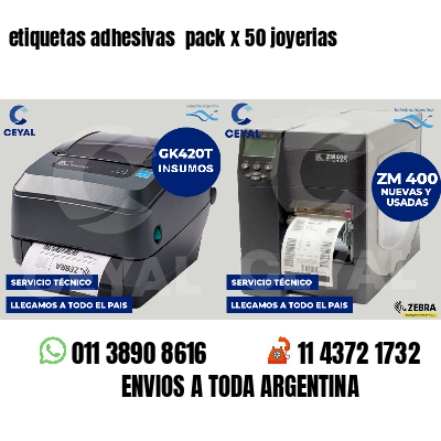 etiquetas adhesivas  pack x 50 joyerias