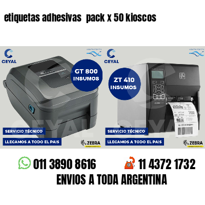etiquetas adhesivas pack x 50 kioscos