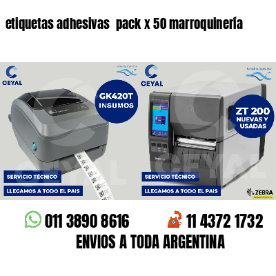 etiquetas adhesivas  pack x 50 marroquinería